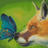 Butterfly And Fox Diamond Painting