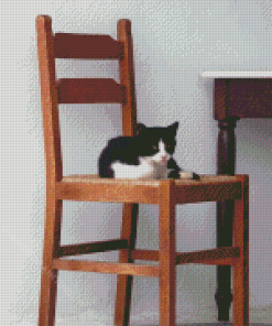 Cat On Chair Diamond Painting