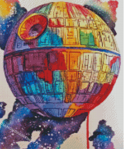 Colorful Death Star Space Diamond Painting