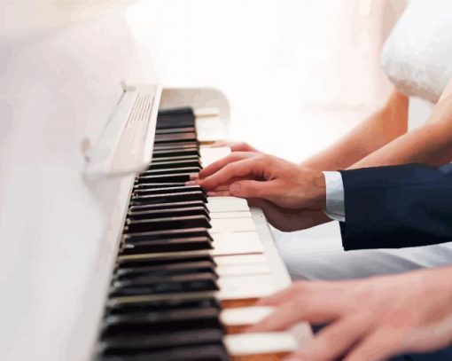 Couple Wedding Piano Diamond Painting