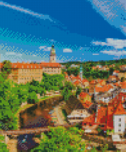 Czech Republic Cesky Krumlov City Diamond Painting