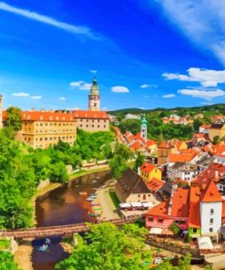 Czech Republic Cesky Krumlov City Diamond Painting