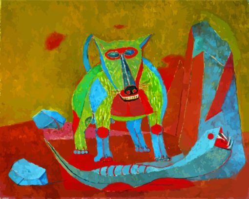 Dog And Serpent By Rufino Tamayo Diamond Painting