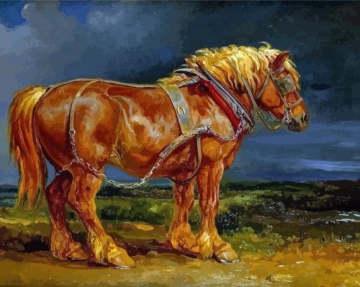 Draft Horse Vintage Art Diamond Painting