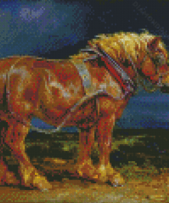 Draft Horse Vintage Art Diamond Painting