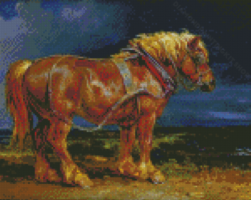 Draft Horse Vintage Art Diamond Painting