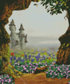 Fantasy Forest Castle Diamond Painting