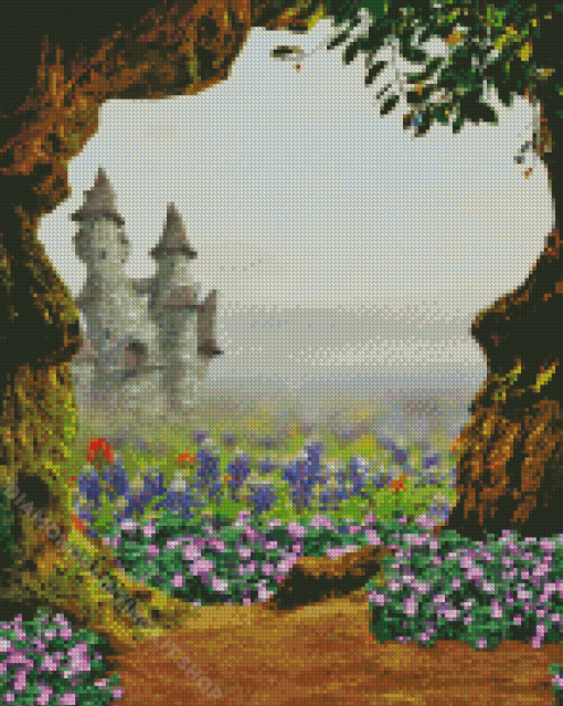 Fantasy Forest Castle Diamond Painting