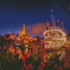 Frontierland At Night Diamond Painting