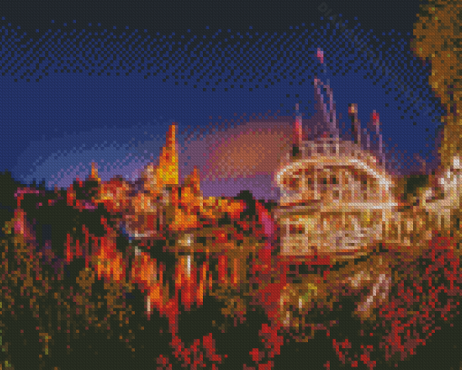 Frontierland At Night Diamond Painting