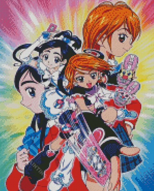 Futari Wa Pretty Cure Characters Diamond Painting