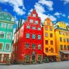 Gamla Stan Colorful Buildings Diamond Painting