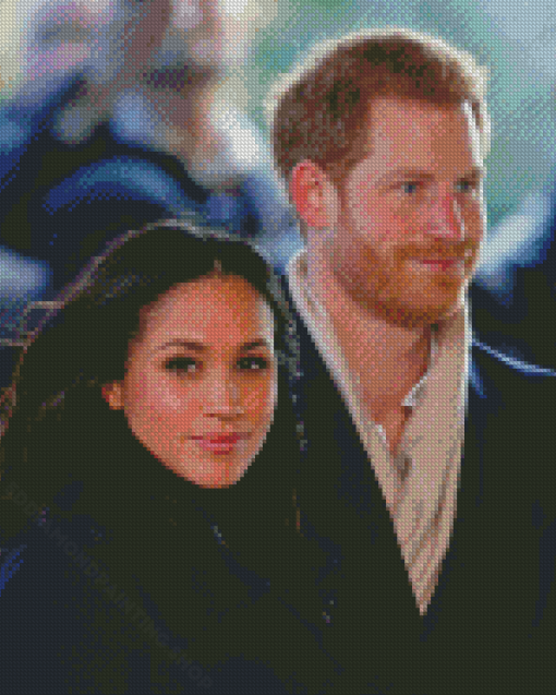 Harry And His Wife Meghan Diamond Painting