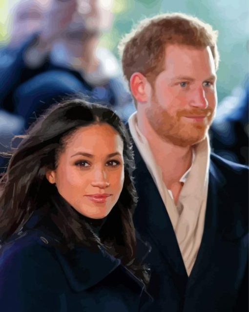 Harry And His Wife Meghan Diamond Painting