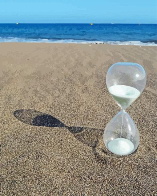 Hourglass In Sand Beach Diamond Painting