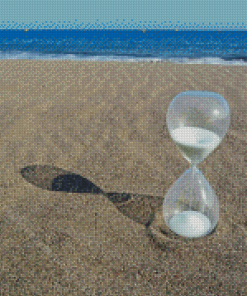 Hourglass In Sand Beach Diamond Painting