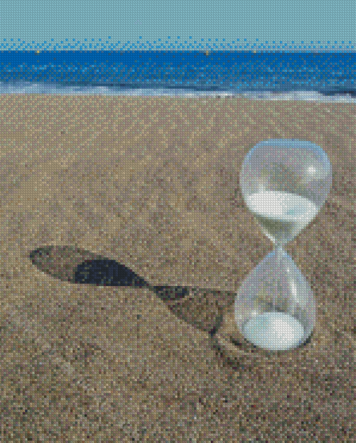 Hourglass In Sand Beach Diamond Painting