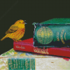 Yellow Warbler Bird On Books Diamond Painting