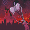 Invasor Zim Character Diamond Painting