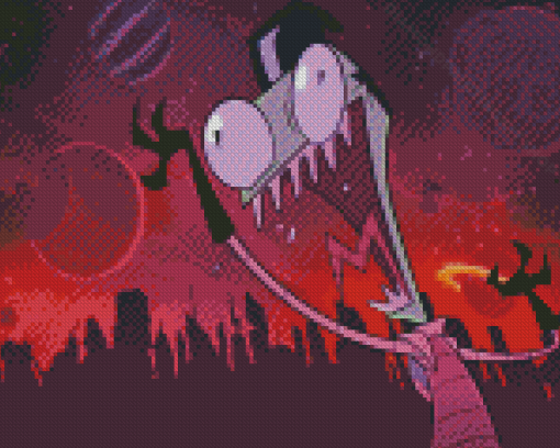 Invasor Zim Character Diamond Painting