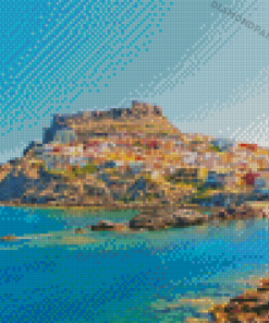 Italian Sardinia Buildings Diamond Painting