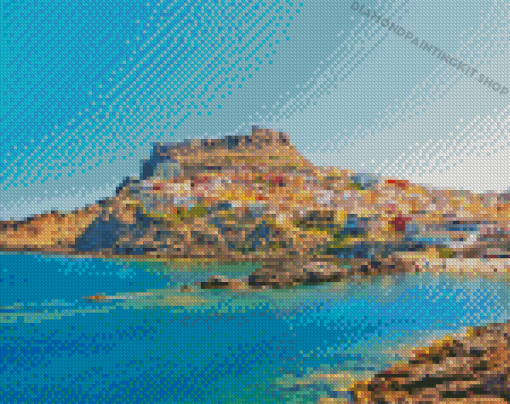 Italian Sardinia Buildings Diamond Painting