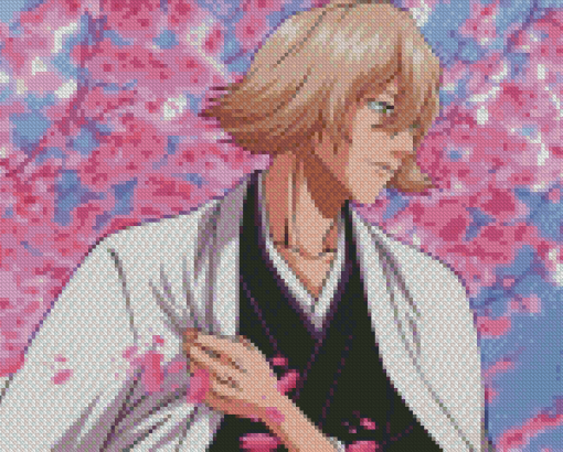 Kisuke Urahara With Cherry Blossom Tree Diamond Painting