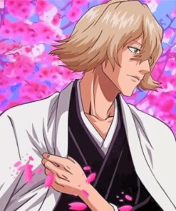 Kisuke Urahara With Cherry Blossom Tree Diamond Painting