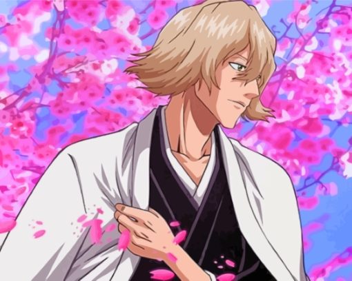 Kisuke Urahara With Cherry Blossom Tree Diamond Painting