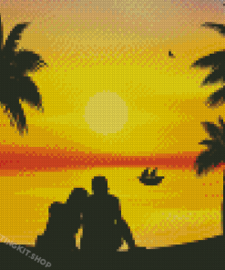 Love Silhouette Diamond Painting