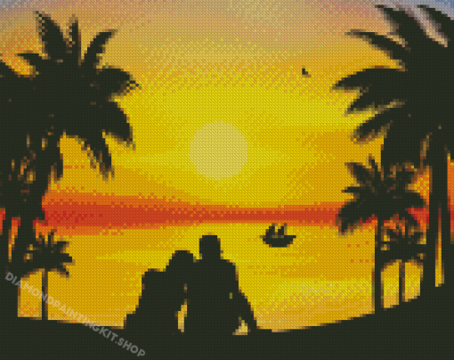 Love Silhouette Diamond Painting