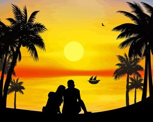 Love Silhouette Diamond Painting