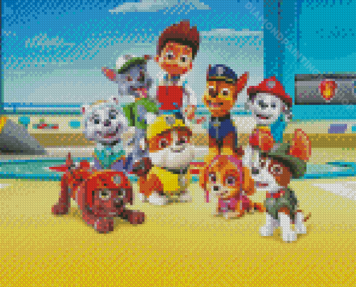 Mighty Pups Paw Patrol Diamond Painting