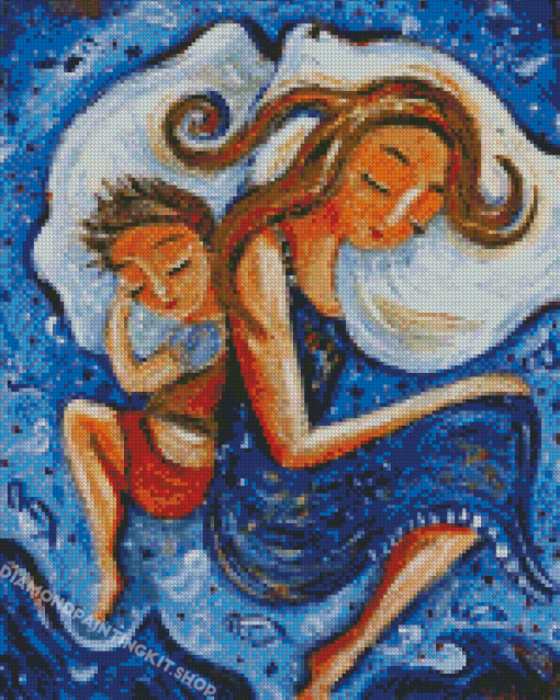 Mom And Son Diamond Painting