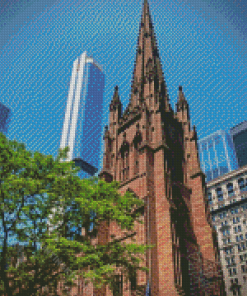 New York Trinity Church Diamond Painting