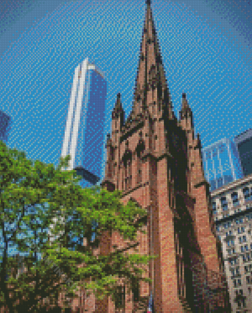 New York Trinity Church Diamond Painting