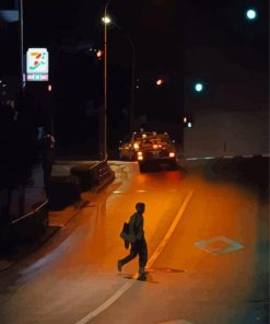 Night Walk Street Diamond Painting