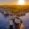 Old Harry Rocks At Sunset Diamond Painting