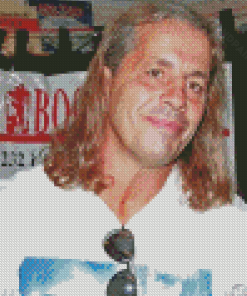 Old Wrestler Bret Hart Diamond Painting