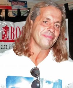 Old Wrestler Bret Hart Diamond Painting