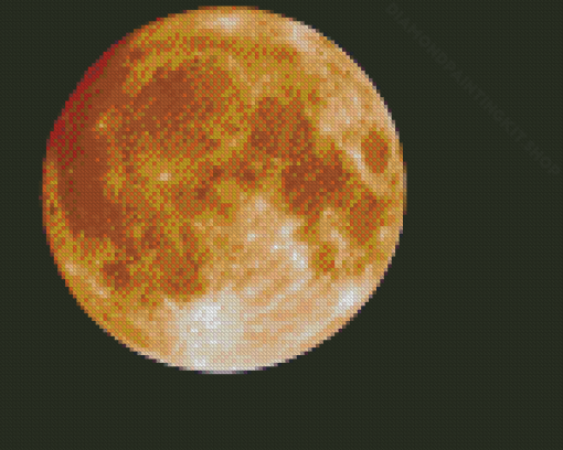 Orange Moon Diamond Painting