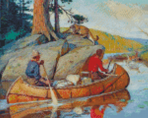 Philip R Goodwin In The Canoe Diamond Painting