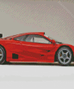 Red McLaren F1 Car Diamond Painting