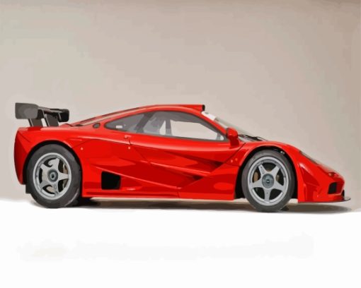 Red McLaren F1 Car Diamond Painting