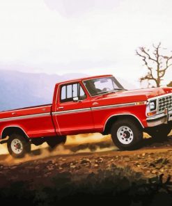 Red Ford F100 Diamond Painting