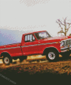 Red Ford F100 Diamond Painting