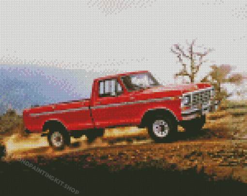 Red Ford F100 Diamond Painting