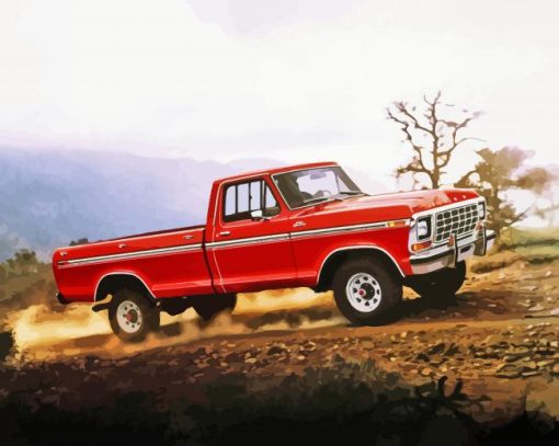 Red Ford F100 Diamond Painting