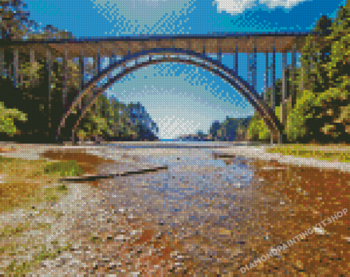 Russian Gulch State Park Bridge Diamond Painting