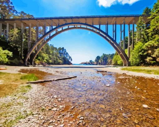 Russian Gulch State Park Bridge Diamond Painting